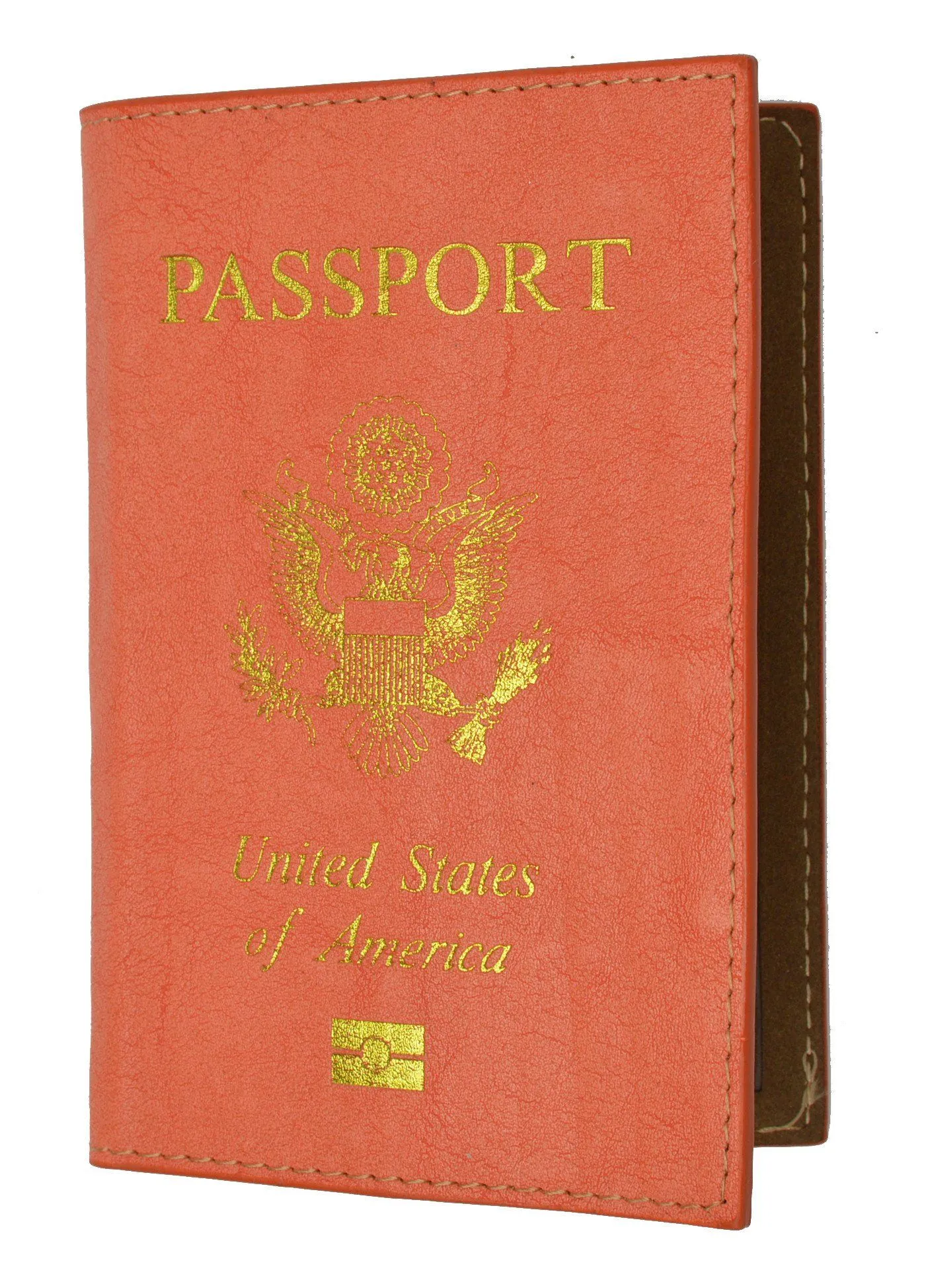 Soft Leather USA Logo Passport Cover Holder