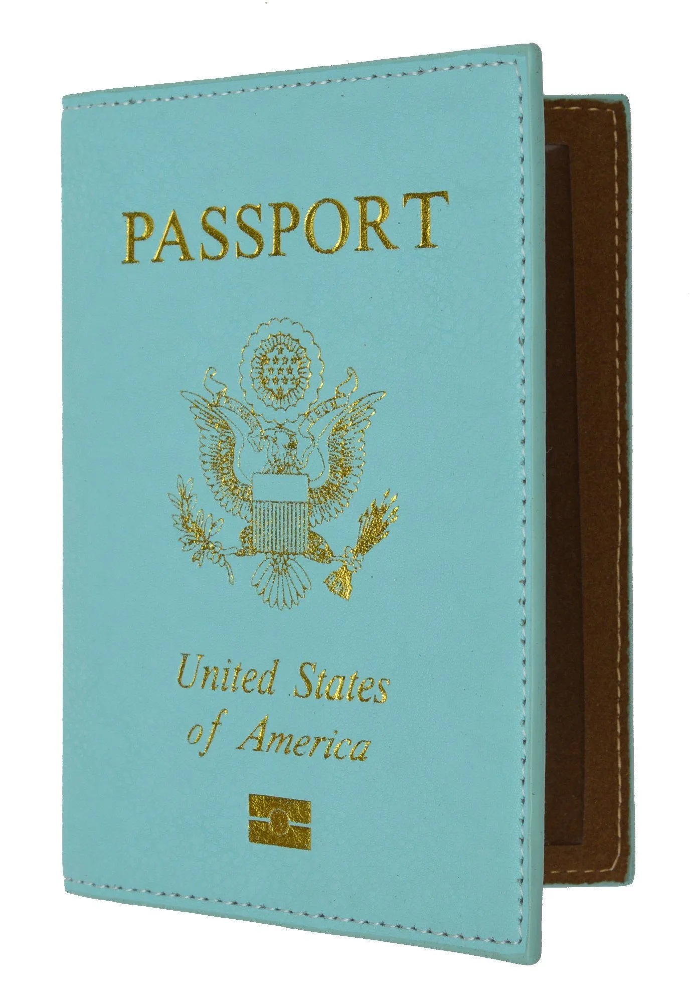 Soft Leather USA Logo Passport Cover Holder