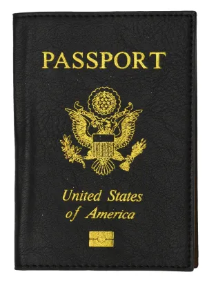 Soft Leather USA Logo Passport Cover Holder