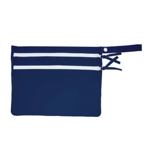Solid Navy Minimalist - Waterproof Wet Bag (For mealtime, on-the-go, and more!)