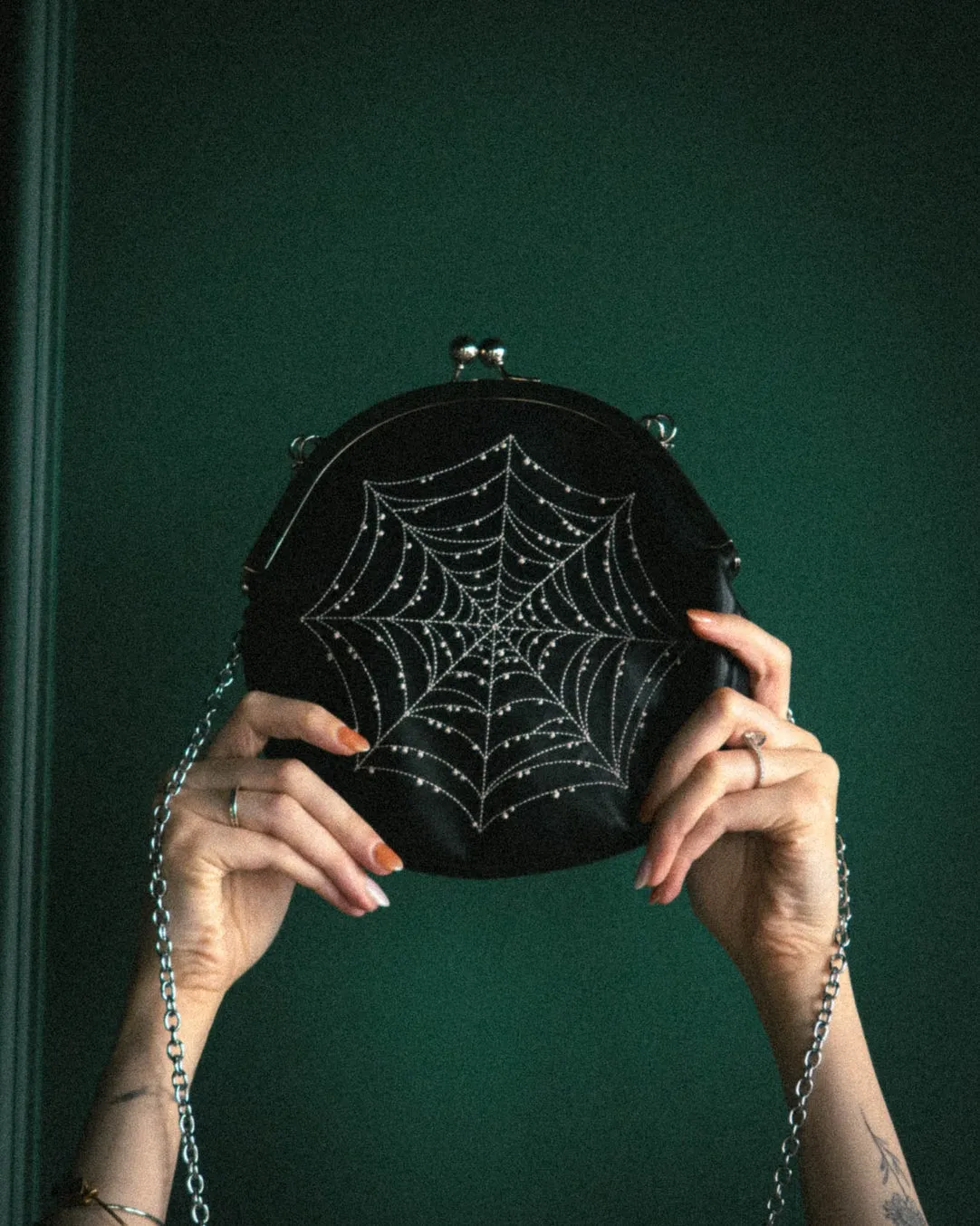 Spiderweb Kiss Lock Purse by Ectogasm