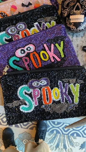 Spooky Seed Bead Wrist Purse