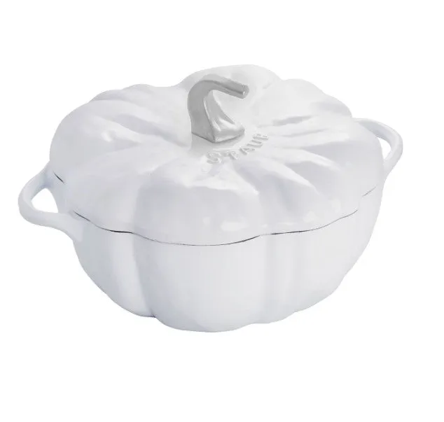 Staub Cast Iron 3.5 Qt White Pumpkin Cocotte