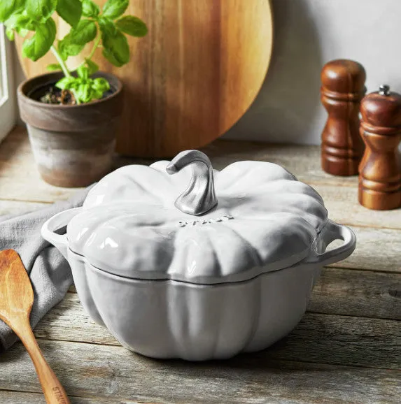 Staub Cast Iron 3.5 Qt White Pumpkin Cocotte