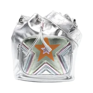 Stella McCartney Kids Star Print Metallic Bucket Bag