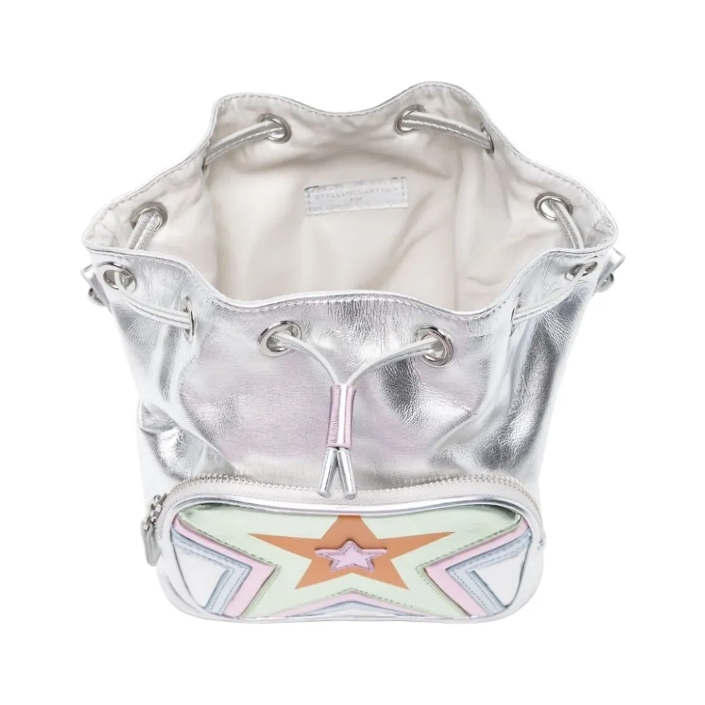 Stella McCartney Kids Star Print Metallic Bucket Bag