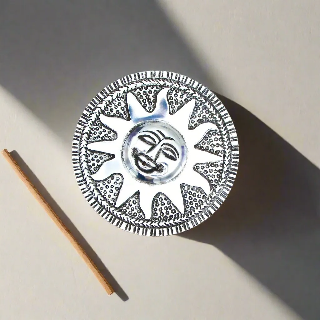 Sun Aluminum Incense Burner – Capture Positivity and Light with Every Burn