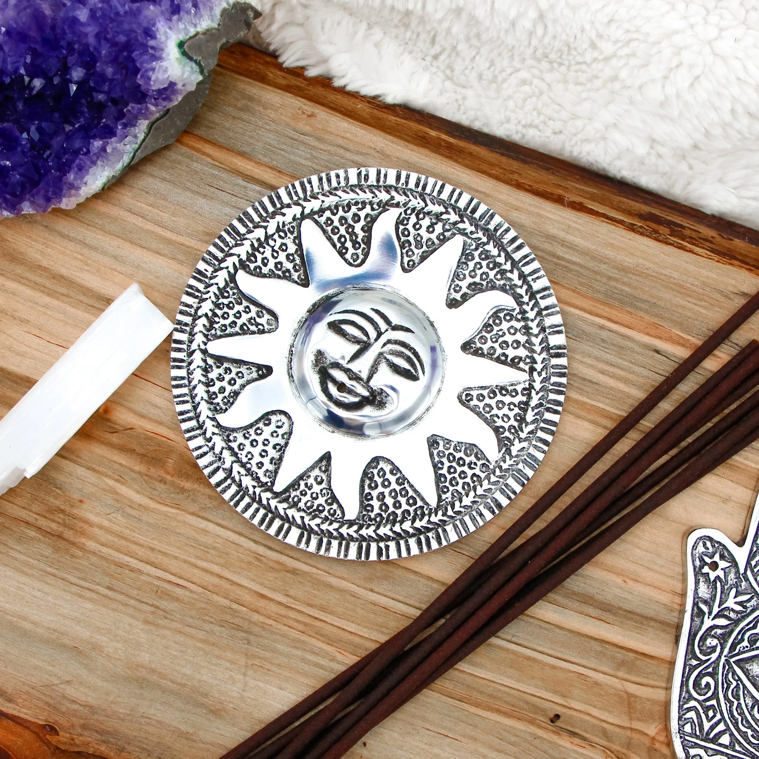 Sun Aluminum Incense Burner – Capture Positivity and Light with Every Burn