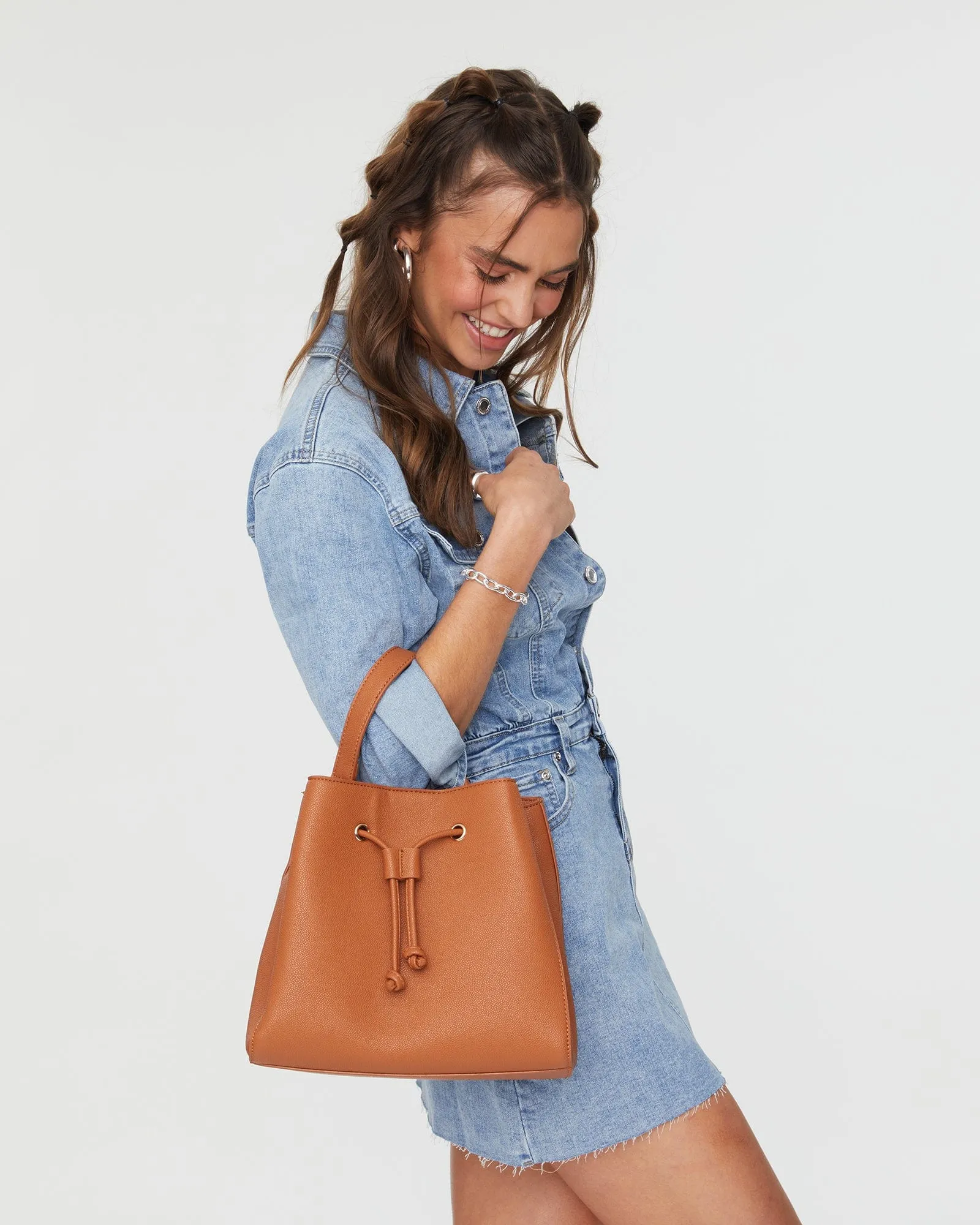 Tan Lata Bucket Bag