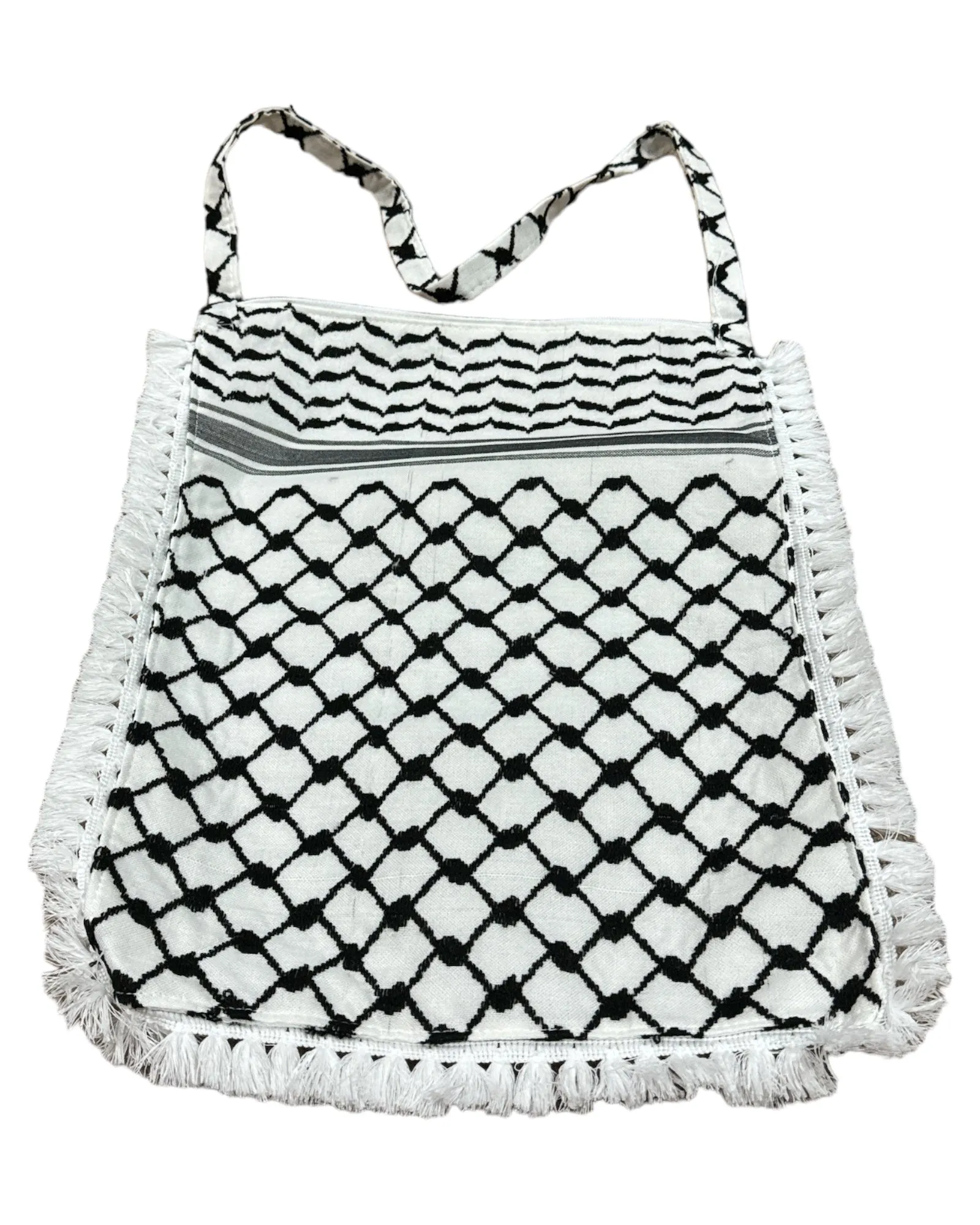 The Keffiyeh Handbag with Traditional Embroidery & Tarboosh 2 (HAND MADE)