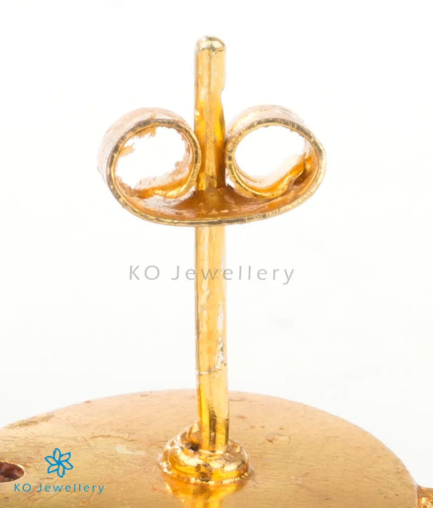 The Shreeja Silver Kempu Pendant Set