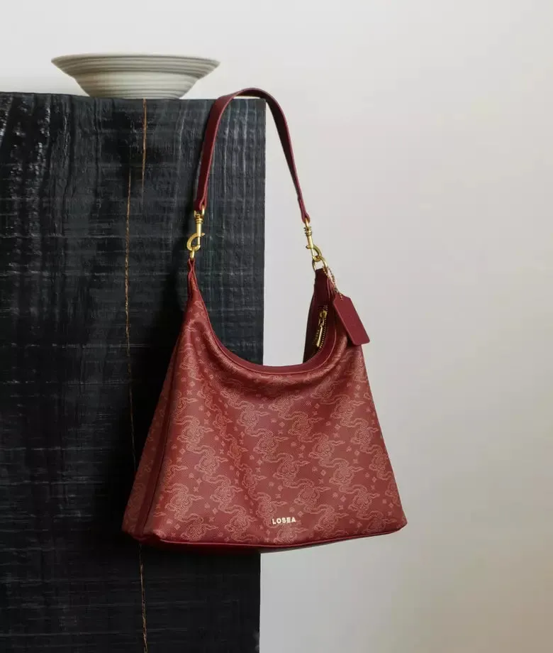THREE GORGES auspicious clouds hobo bag