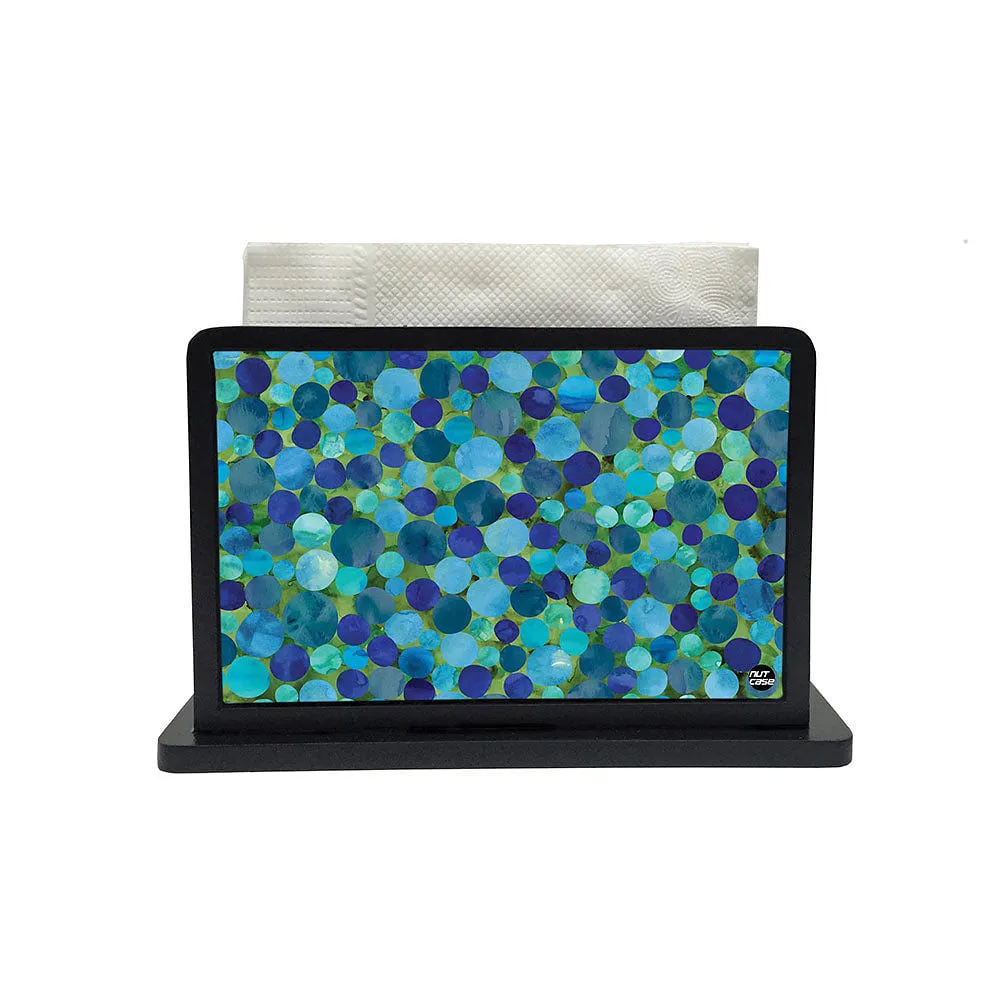 Tissue Holder Paper Napkin Stand - Blue Dots