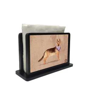 Tissue Holder Paper Napkin Stand - Hip Dog With Scarf