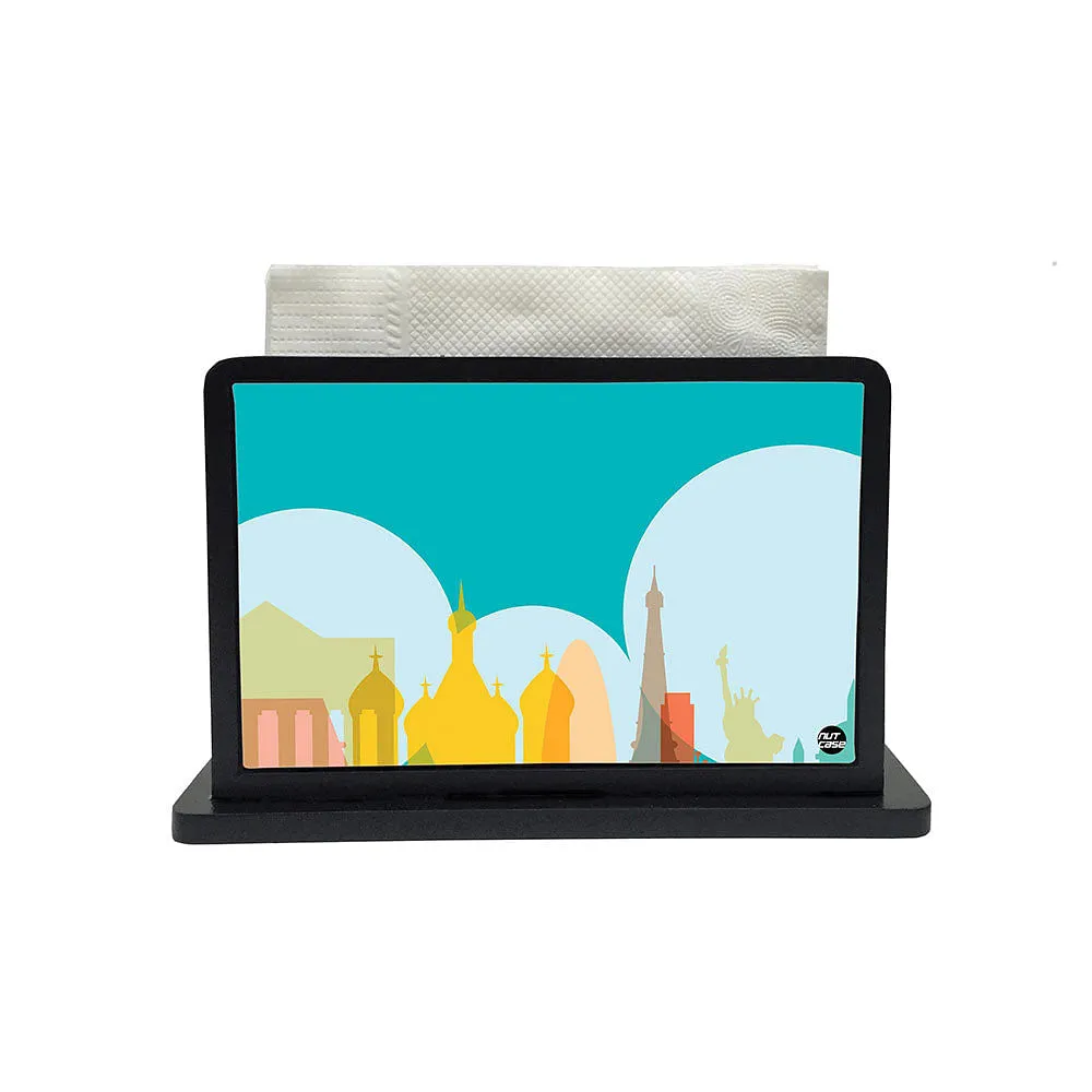 Tissue Holder Paper Napkin Stand - Iconic City Art