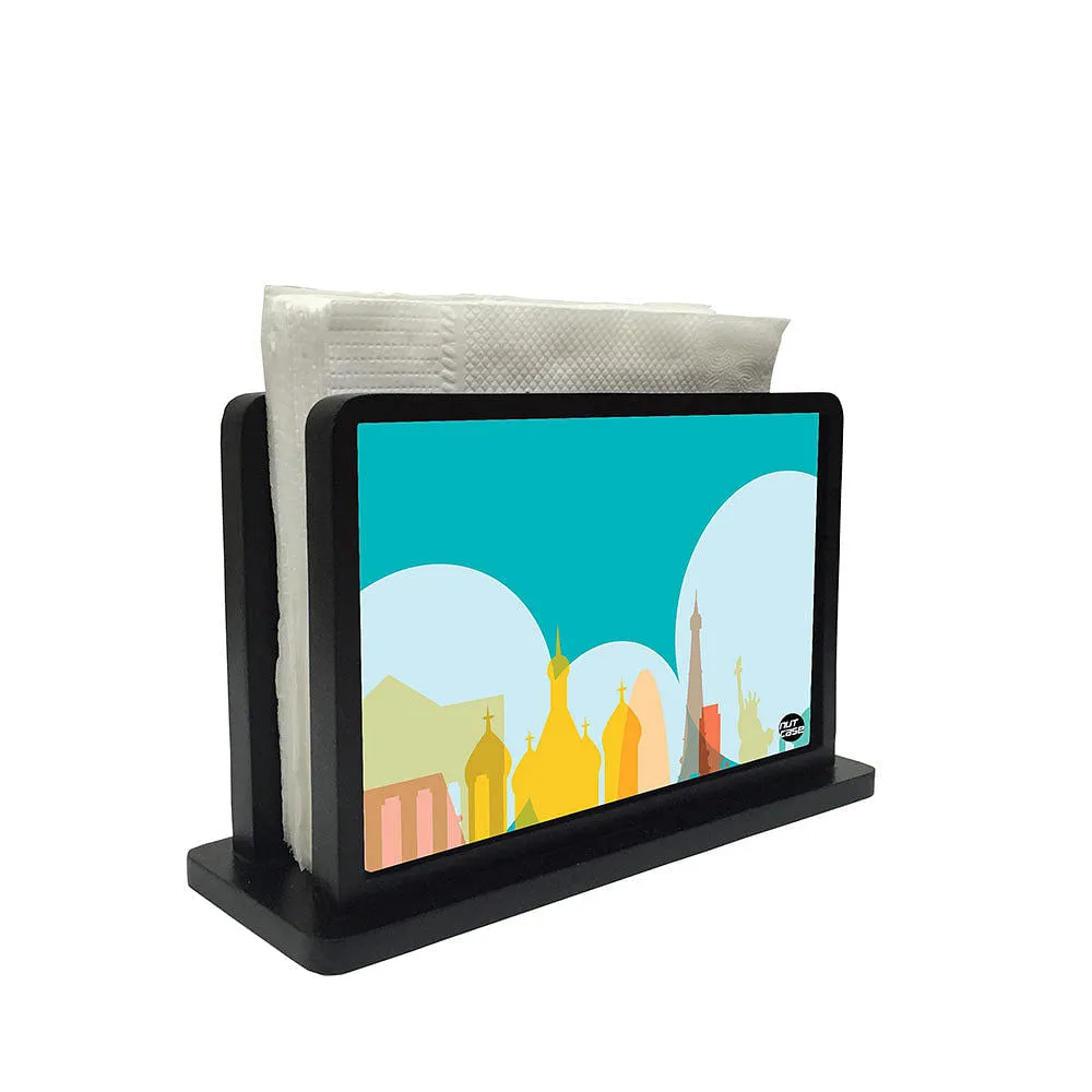 Tissue Holder Paper Napkin Stand - Iconic City Art