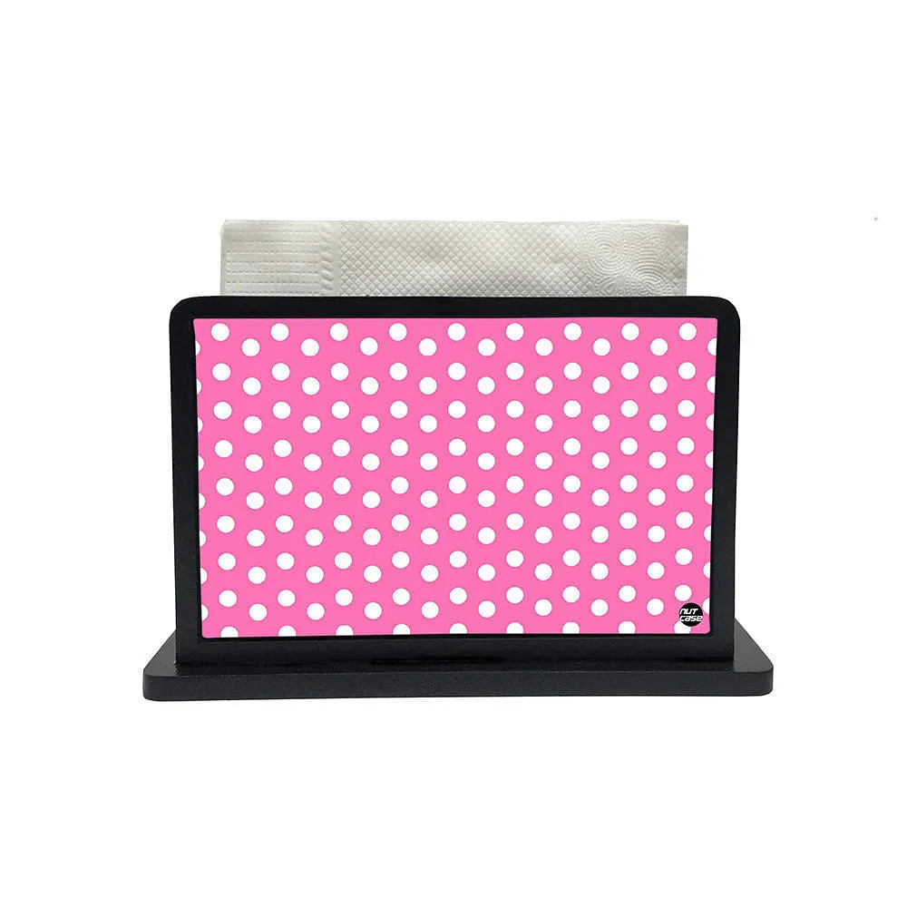 Tissue Holder Paper Napkin Stand - Pink Dots