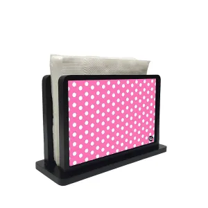 Tissue Holder Paper Napkin Stand - Pink Dots