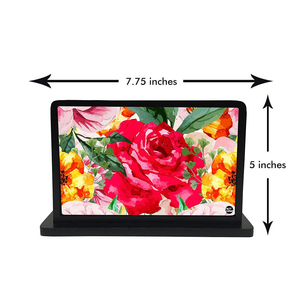 Tissue Holder Paper Napkin Stand - Red Roses