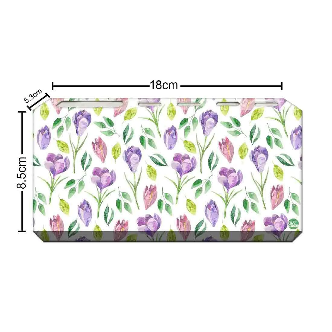 Toothbrush Holder Wall Mounted -Purple Flower