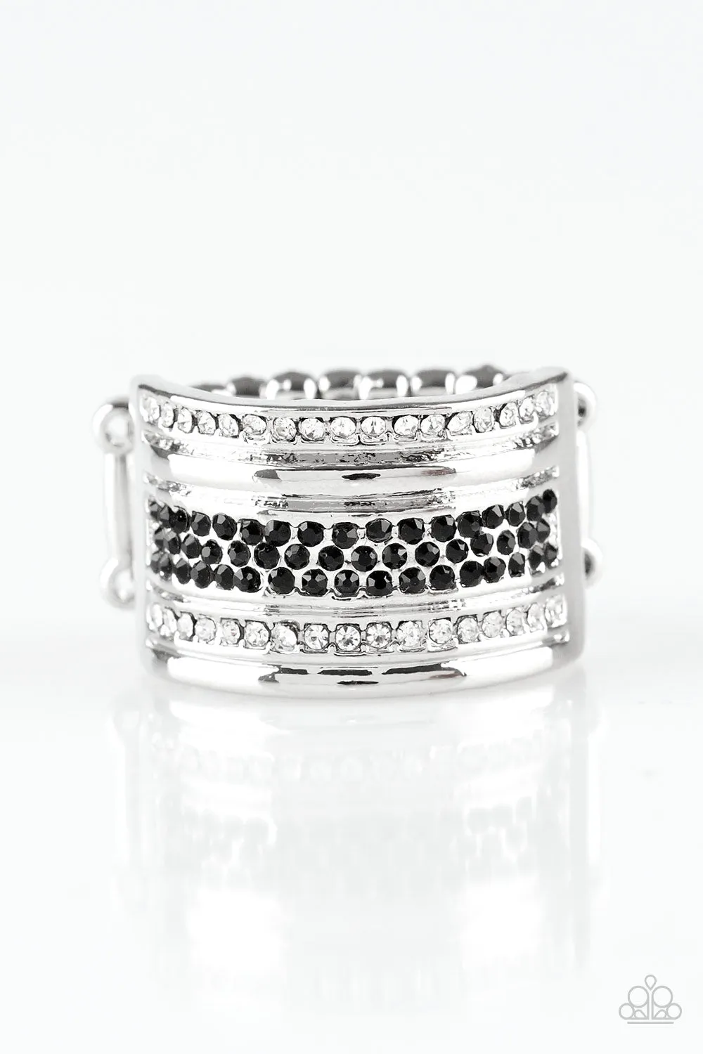 Top Dollar Drama - Black Ring - Paparazzi Accessories