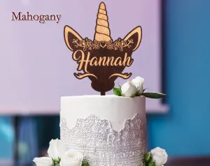 Unicorn Cake Topper Personalized Cupcake Happy Birthday Party Decorations Favors for Baby's First Girsl Boys Gender Reveal Mom to be gift