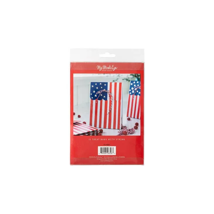 USA Flag Treat Bags -12pk MA23 S9258