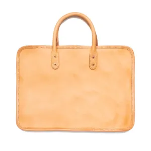 Vasco Leather Document Briefcase Natural