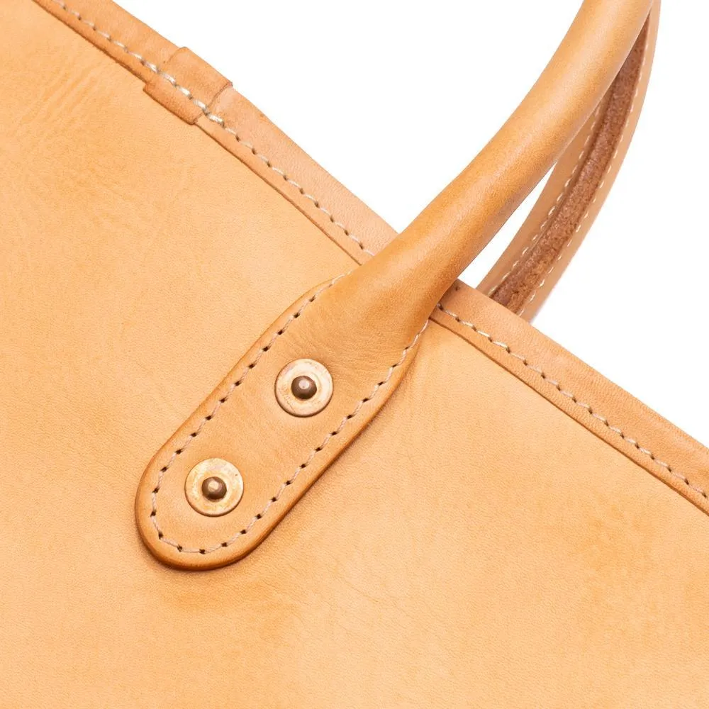 Vasco Leather Document Briefcase Natural