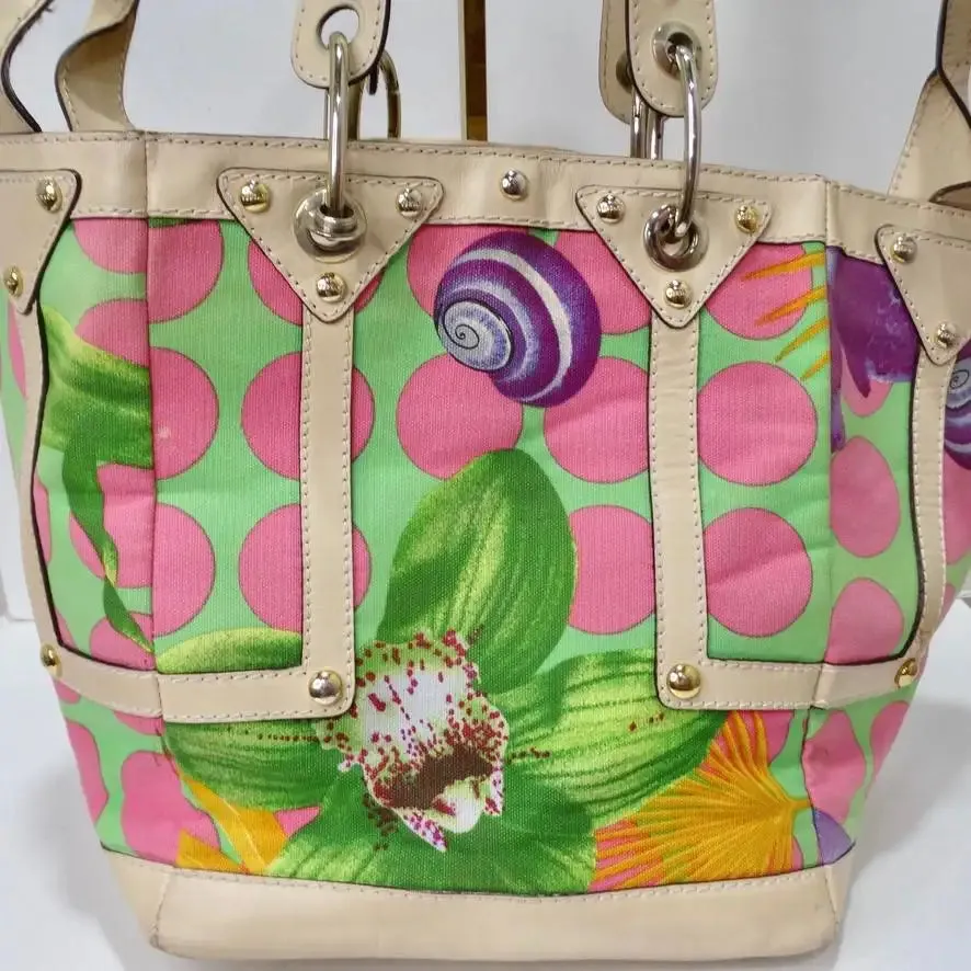 Versace Tote Bag Multi Colored and Rare