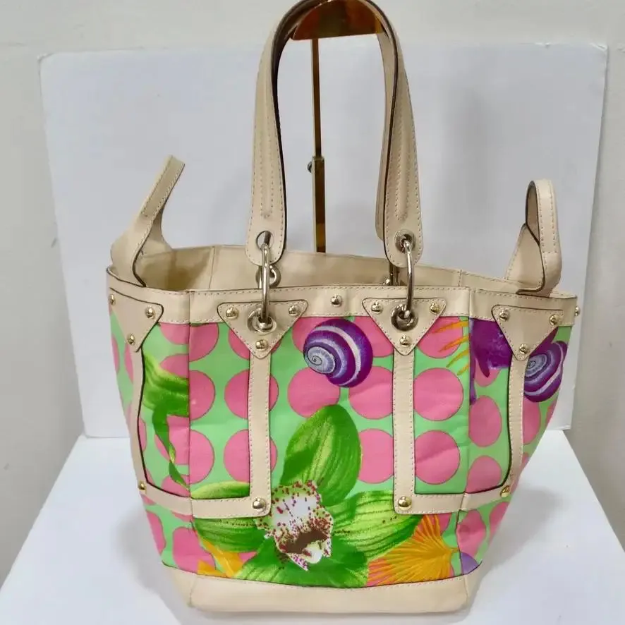 Versace Tote Bag Multi Colored and Rare