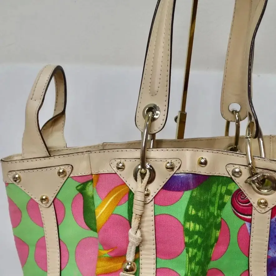 Versace Tote Bag Multi Colored and Rare
