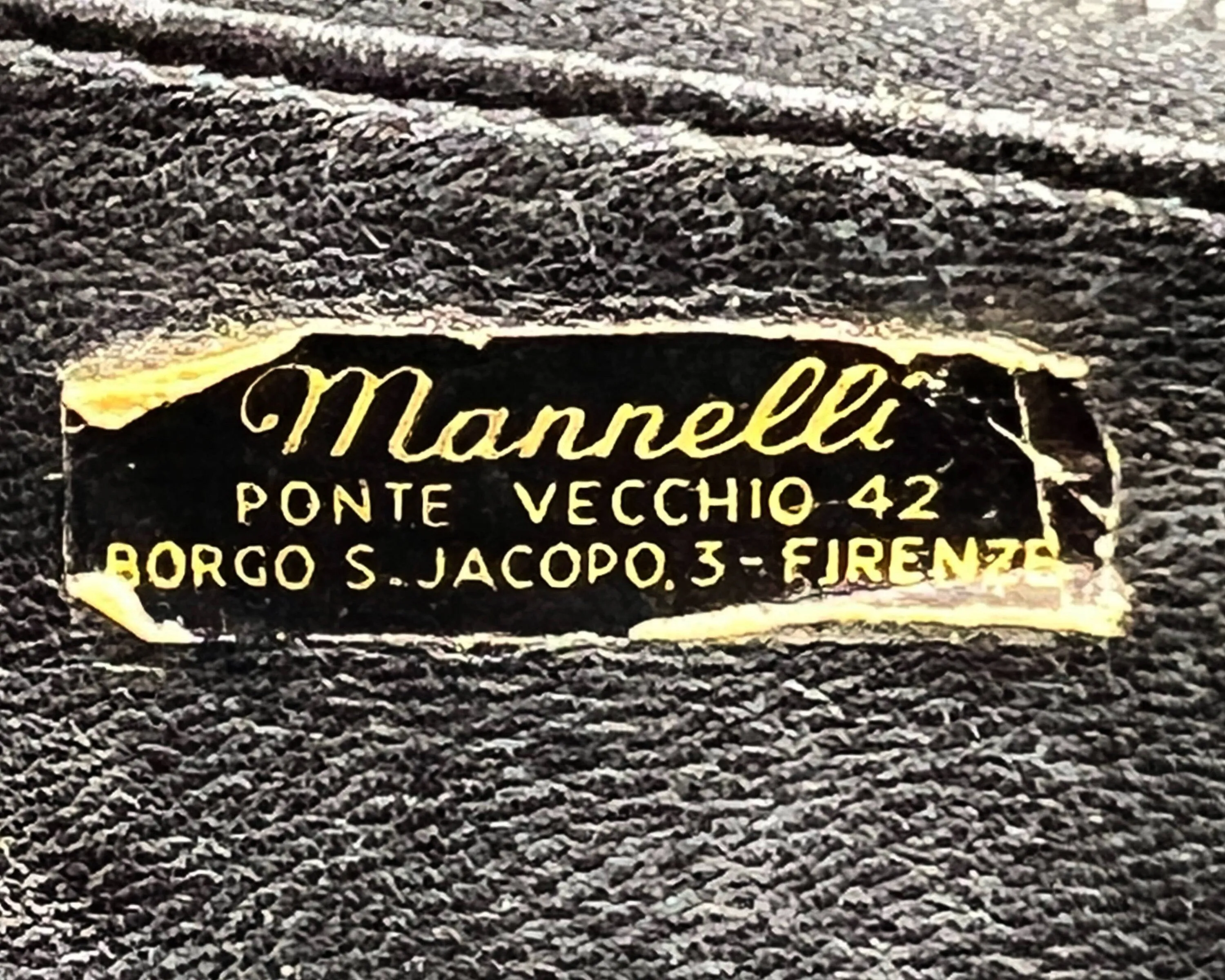 Vintage 1960s Italian Handbag Purse Black Patent Leather Mannelli Florence - VFG