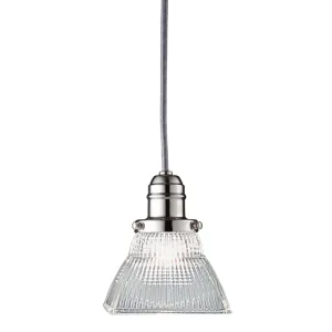 Vintage Collection 1 Light Pendant in Polished Nickel