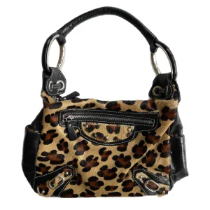 VINTAGE LEOPARD MOTO BAG