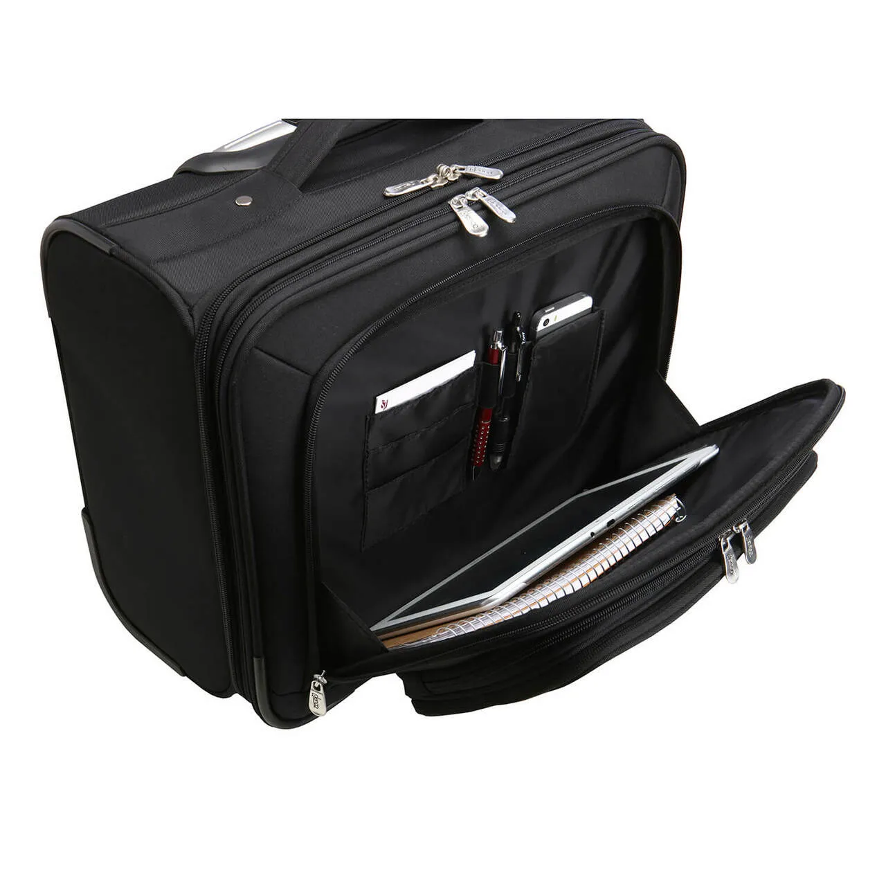 Washington Huskies 14" Black Wheeled Laptop Overnighter