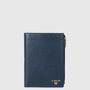 Wax Leather Passport Case - Navy