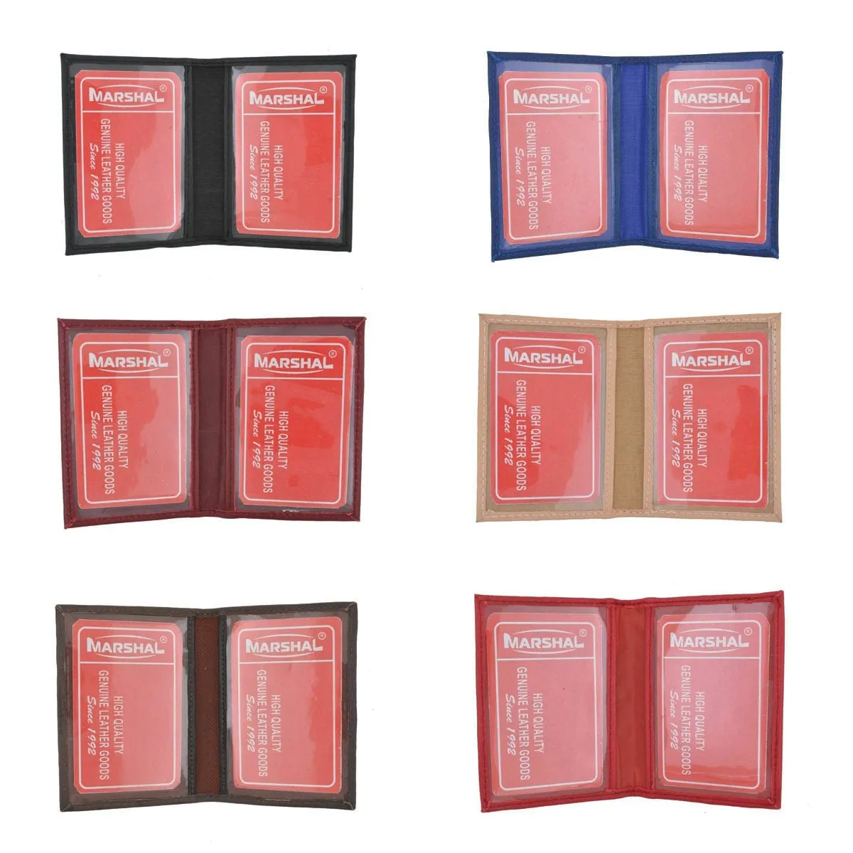 Wholesale Slim Thin Leather Card ID Mini Holder Bifold Driver's License ASSORTED COLORS