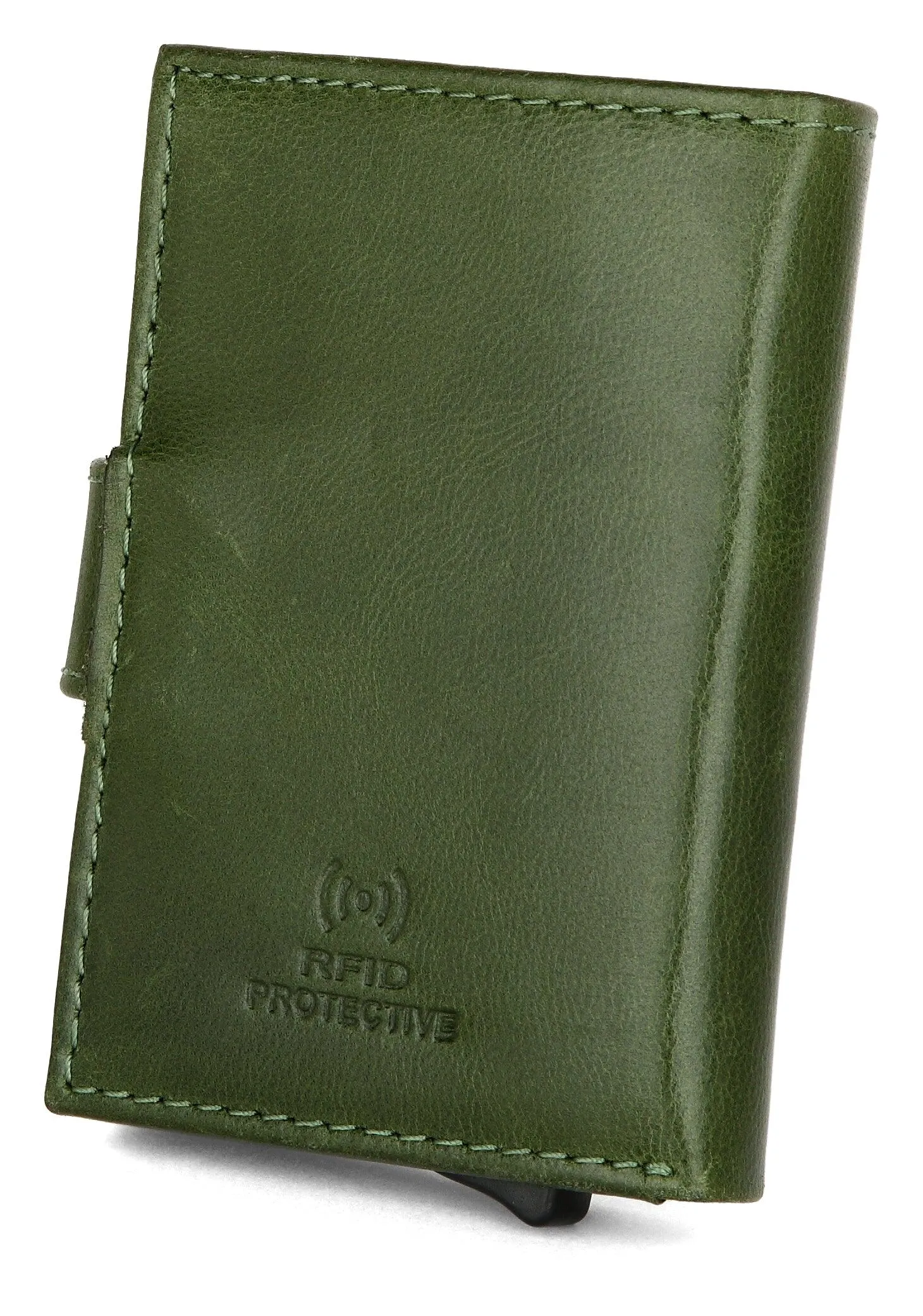 WildHorn® RFID Protected Unisex Genuine Leather Card Holder Crunch