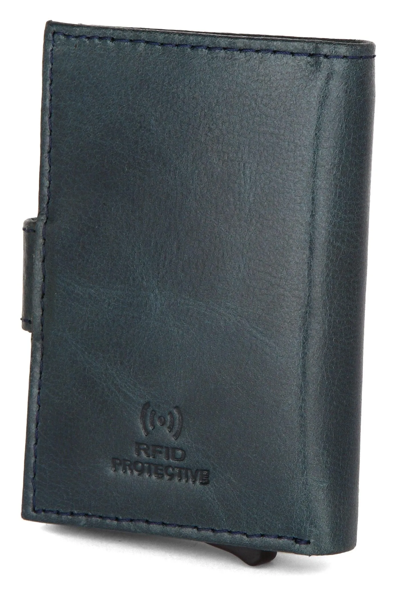 WildHorn® RFID Protected Unisex Genuine Leather Card Holder Crunch