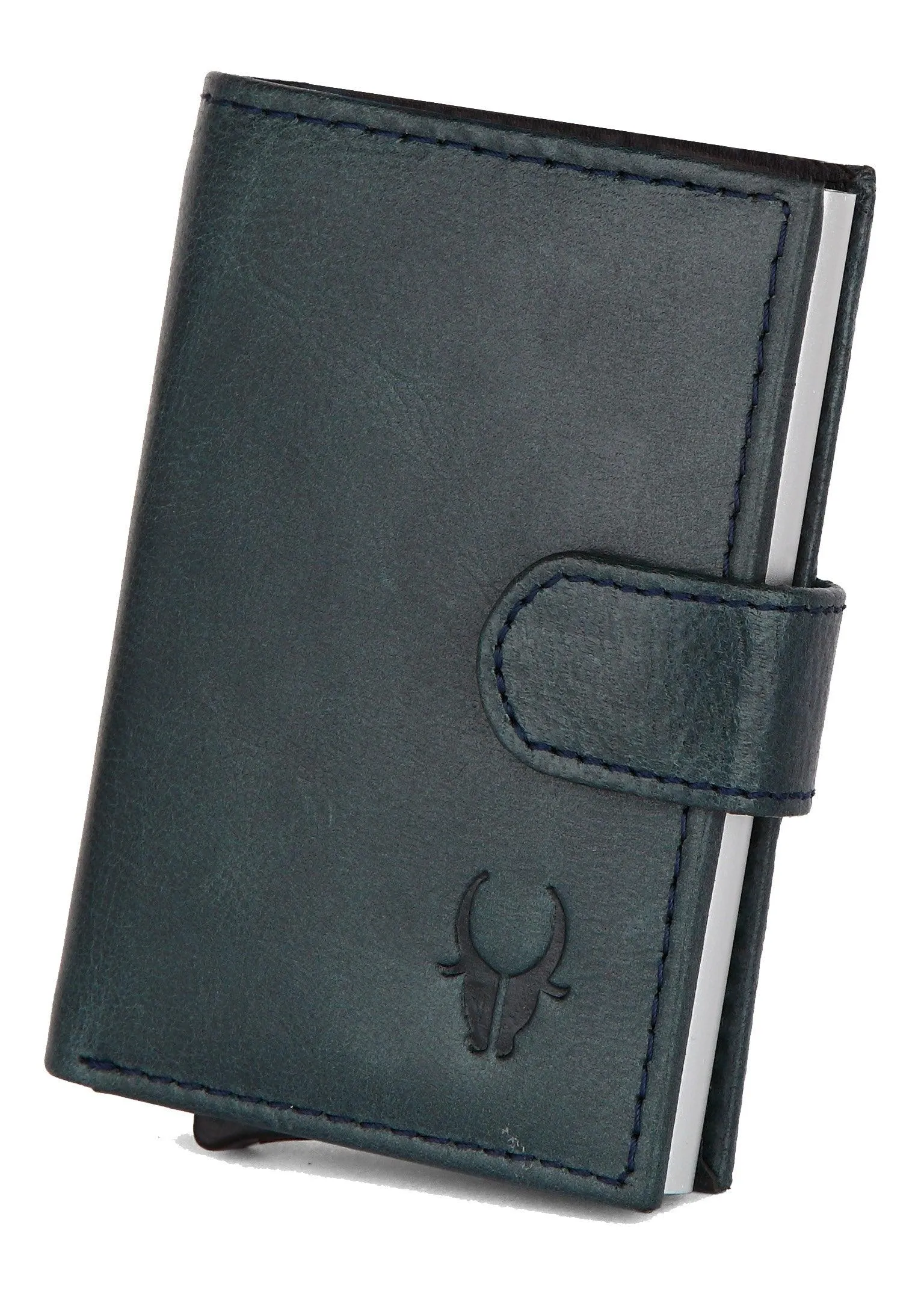 WildHorn® RFID Protected Unisex Genuine Leather Card Holder Crunch