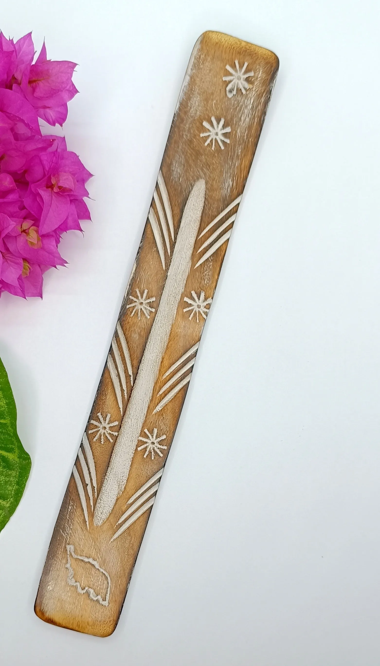 Wooden Incense Holder with painted detail