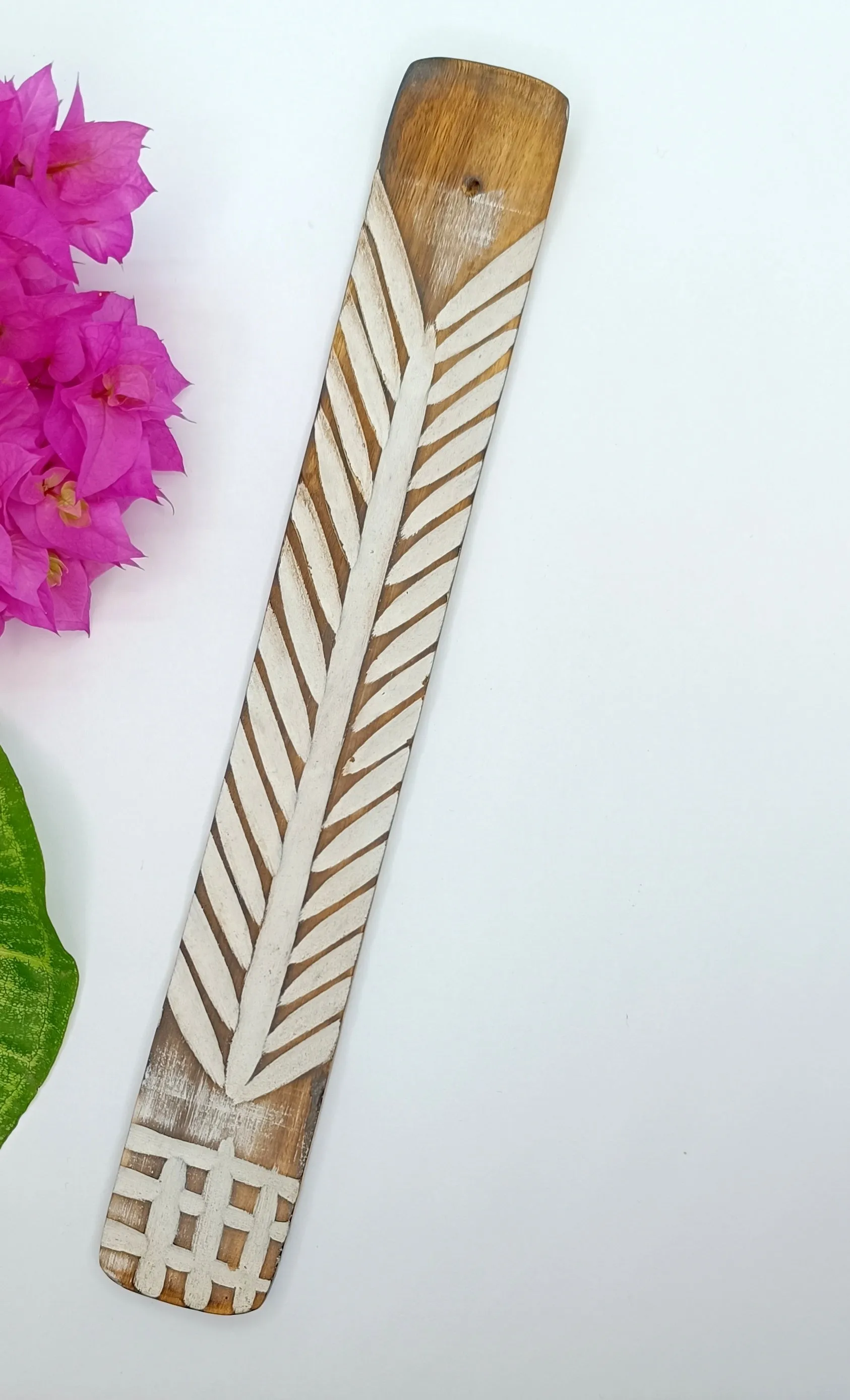 Wooden Incense Holder with painted detail