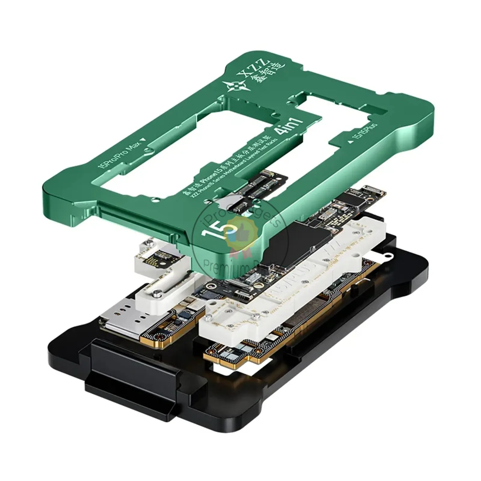 XZZ FIX-15 4in1 iSocket Tester Fixture for iPhone 15PM 15Plus 15Pro 15 US Esim Fixture Interposer Middle Layer Testing