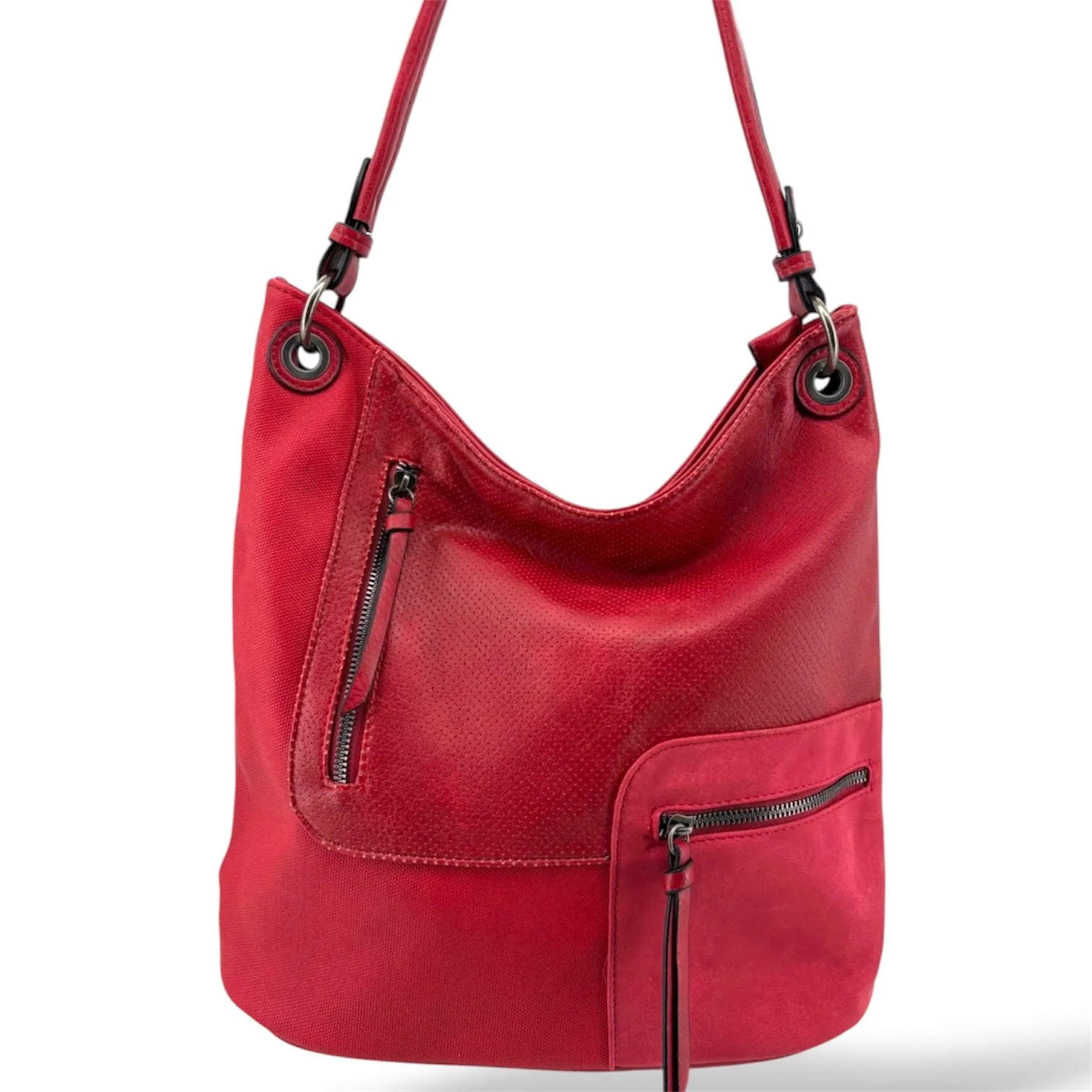YD-7358 - Patch Design Hob Shoulder Bag - 8 color