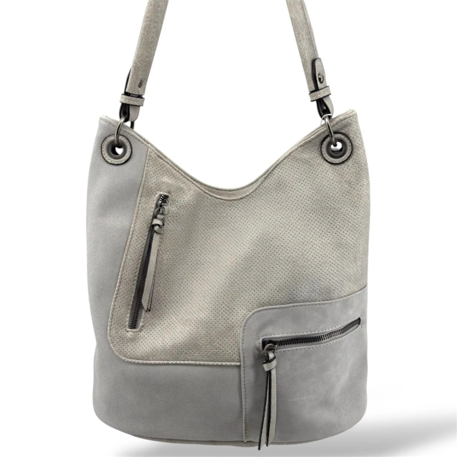 YD-7358 - Patch Design Hob Shoulder Bag - 8 color