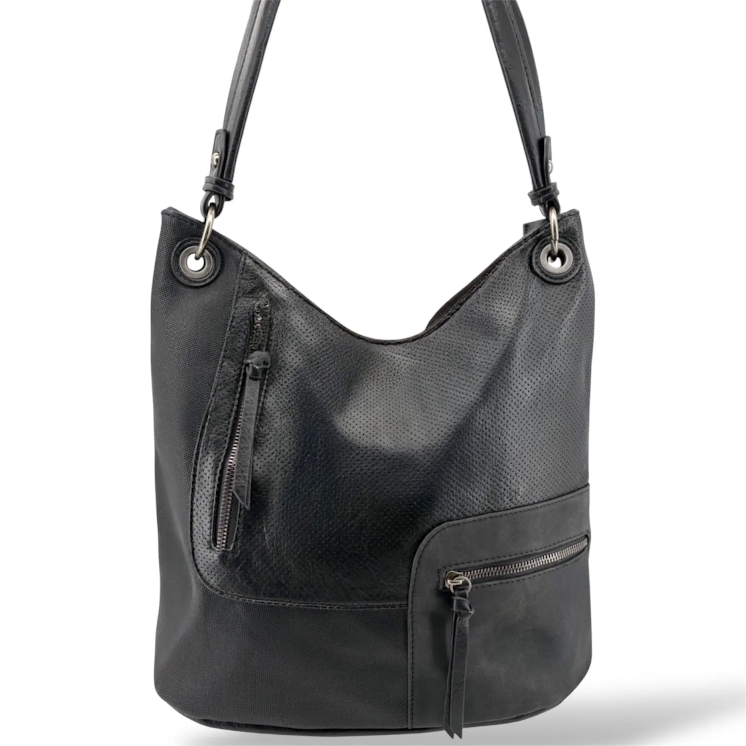 YD-7358 - Patch Design Hob Shoulder Bag - 8 color